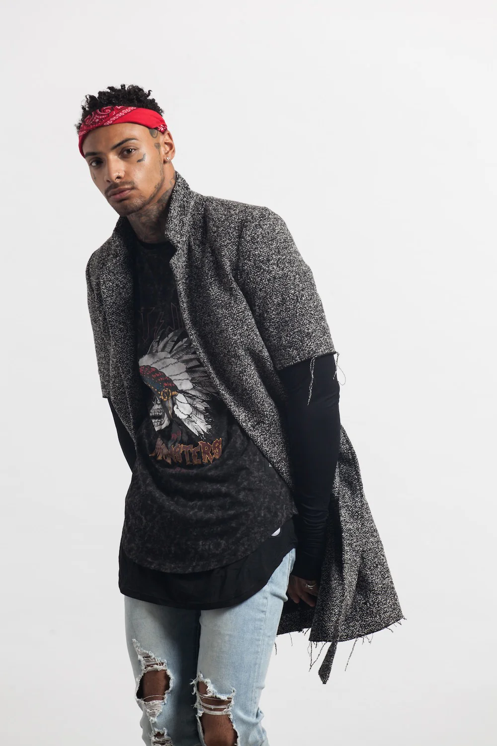 T-shirt Monsters Homme noir M2210WTS - Image 2