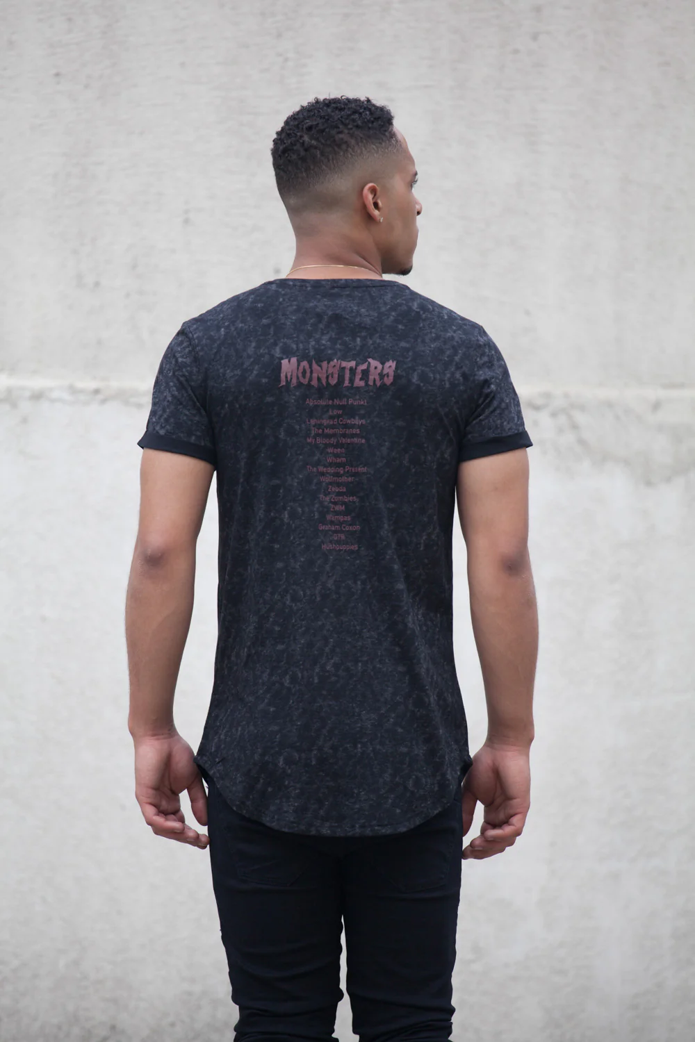 T-shirt Monsters Homme noir M2210WTS - Image 4