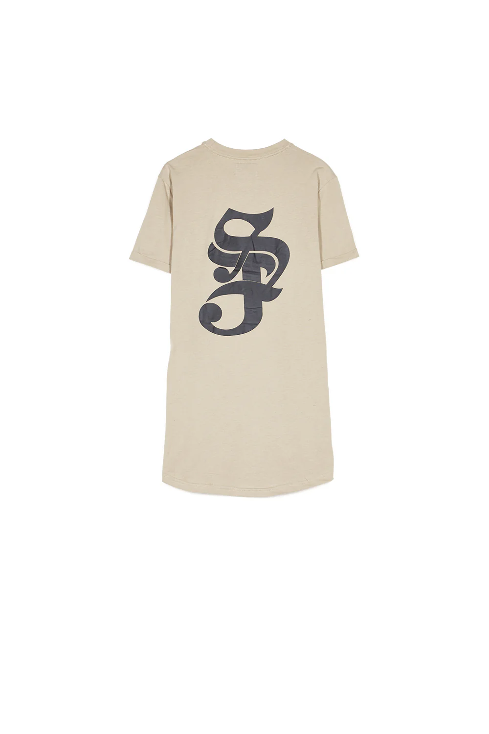 T-shirt moulant logo gothique beige