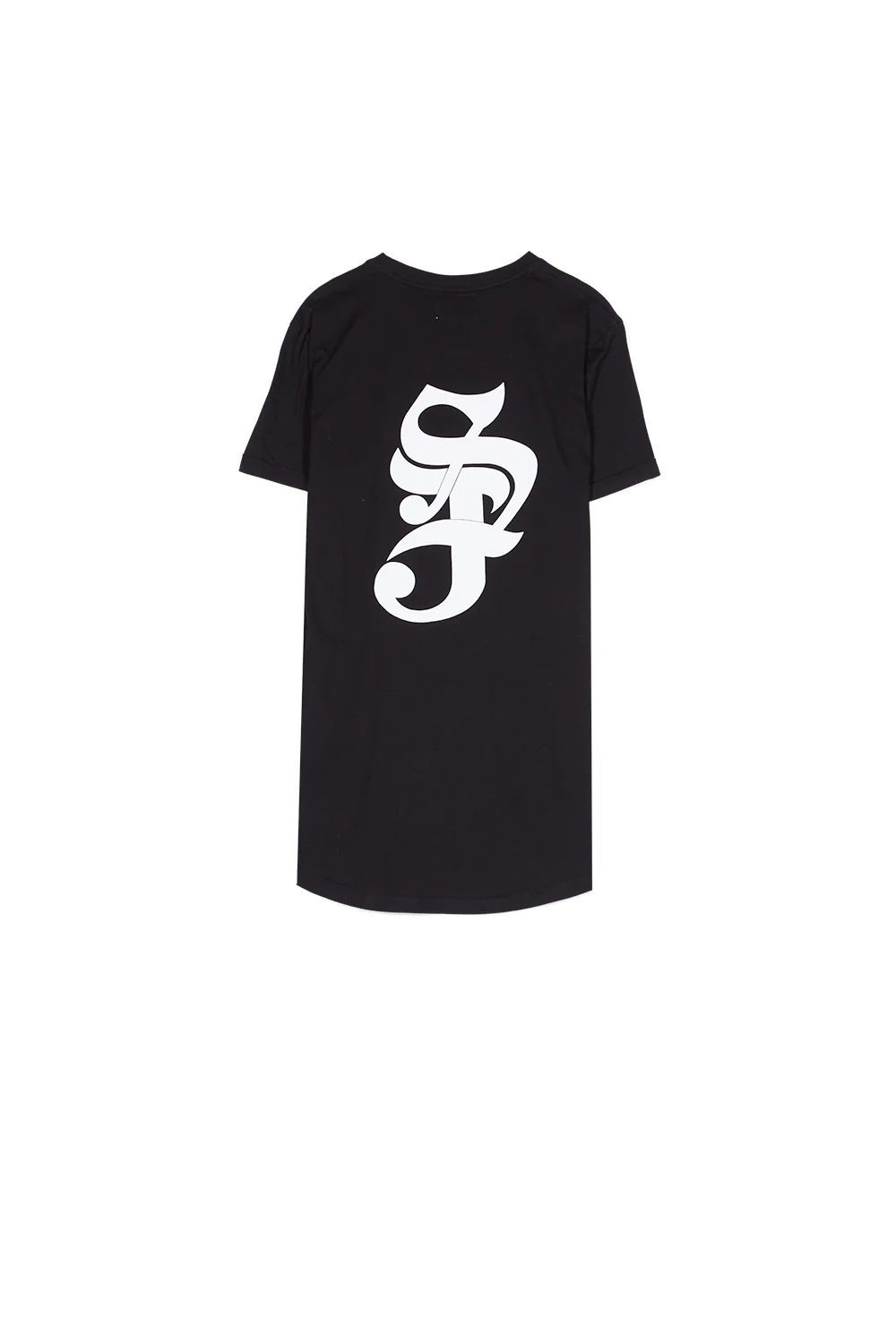 T-shirt moulant logo gothique noir