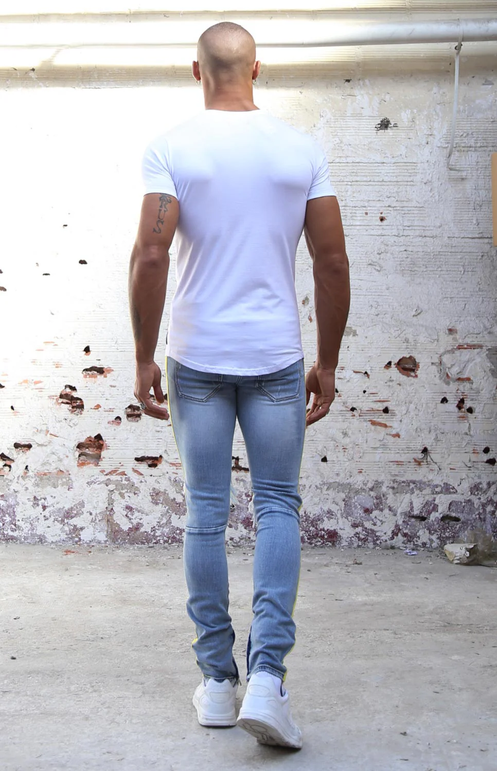 T-shirt moulant logo racing blanc - Image 3