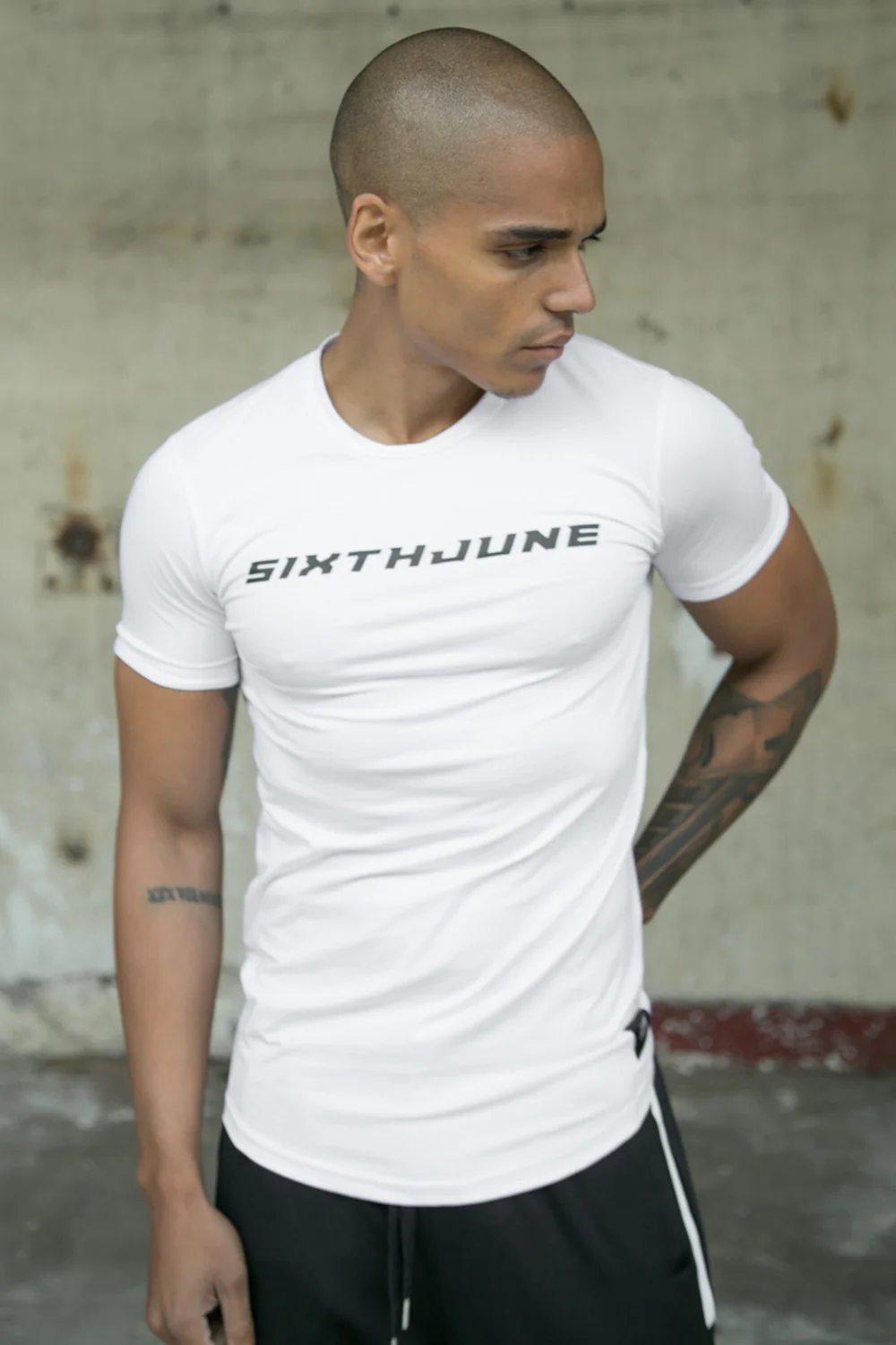 T-shirt moulant logo racing blanc - Image 4