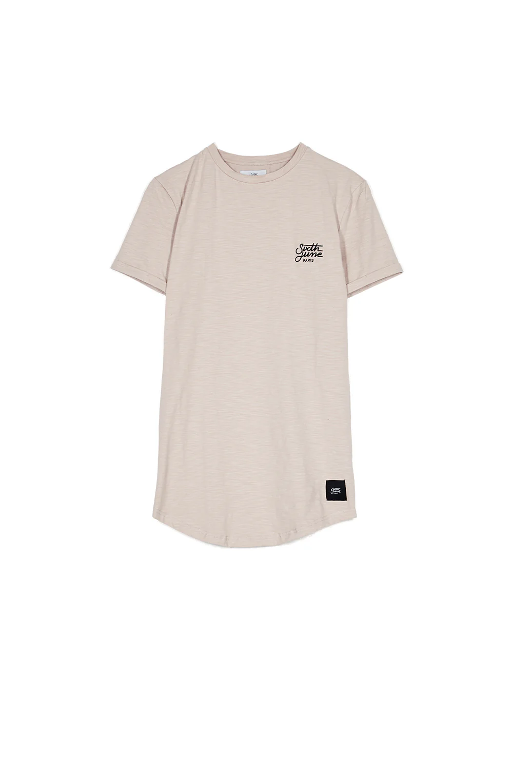 T-shirt moulant logo rose clair