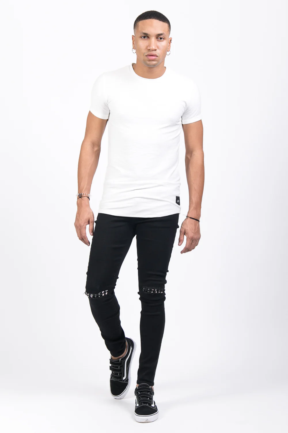 T-shirt moulant texturé blanc - Image 2