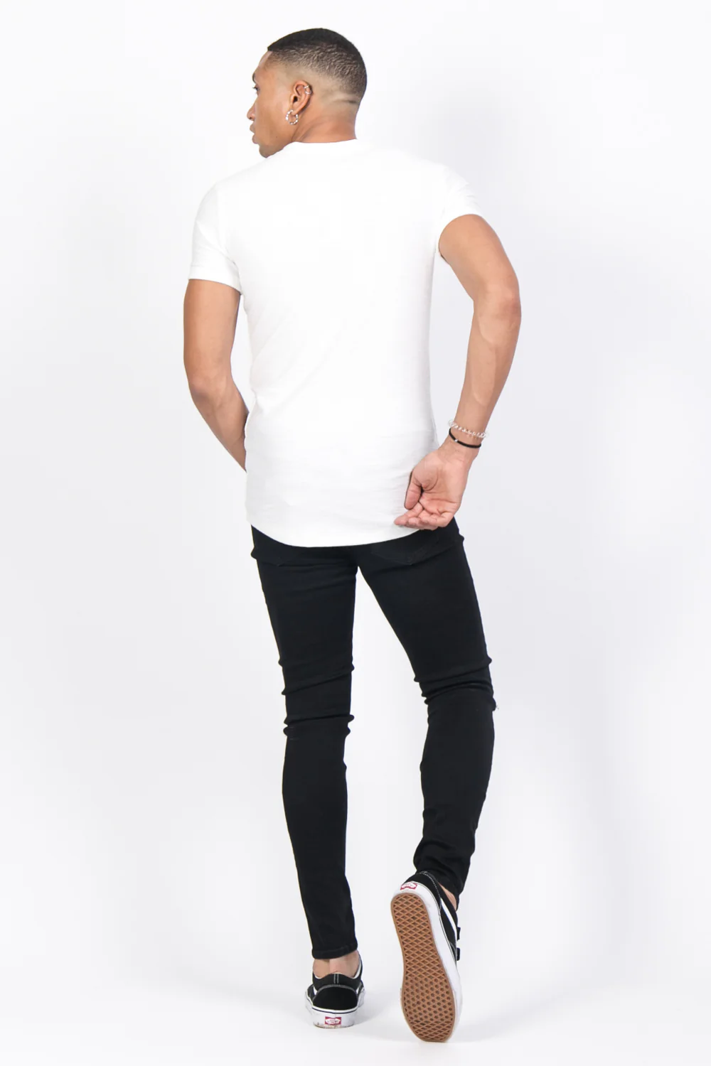 T-shirt moulant texturé blanc - Image 3