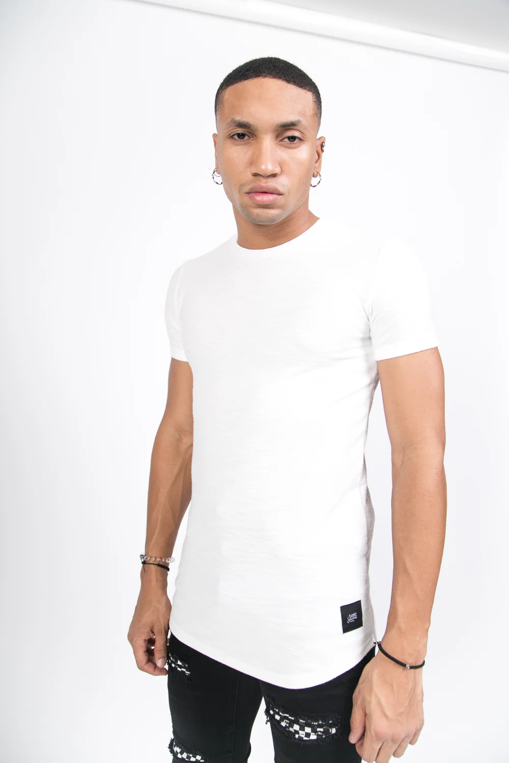 T-shirt moulant texturé blanc - Image 5