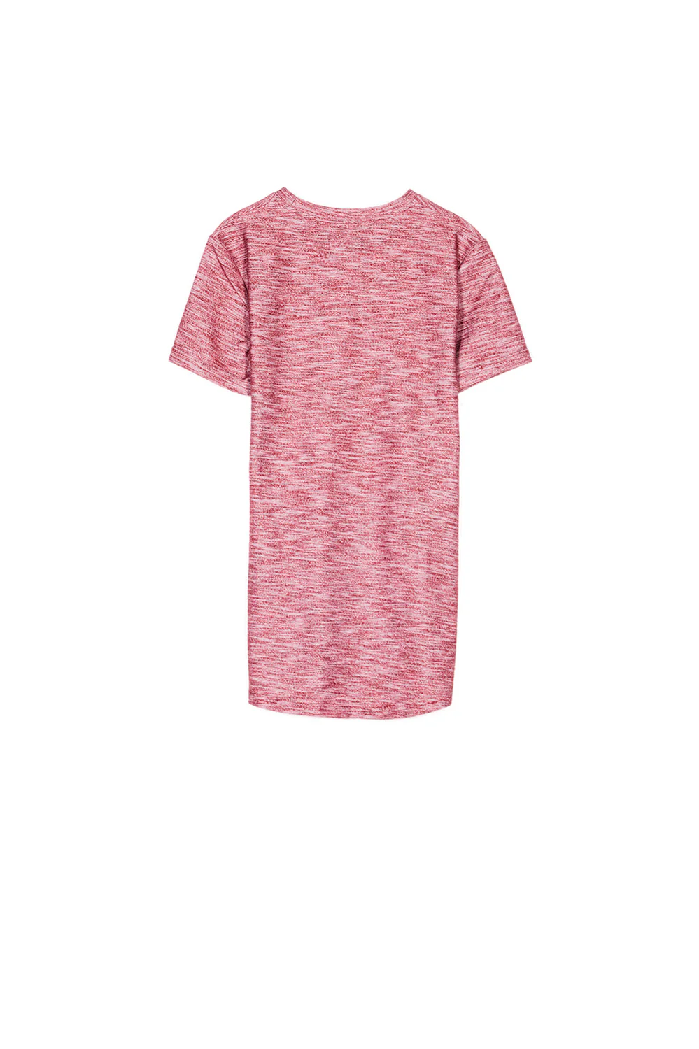 T-shirt moulant texturé bordeaux - Image 6
