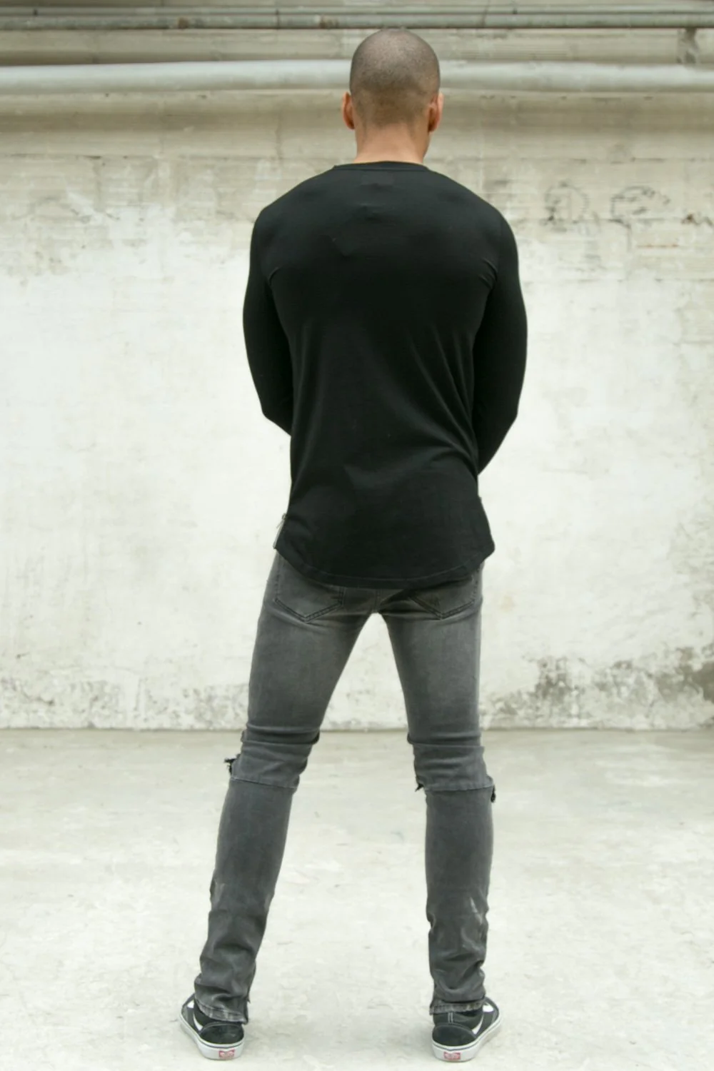 T-shirt moulant zips noir - Image 4