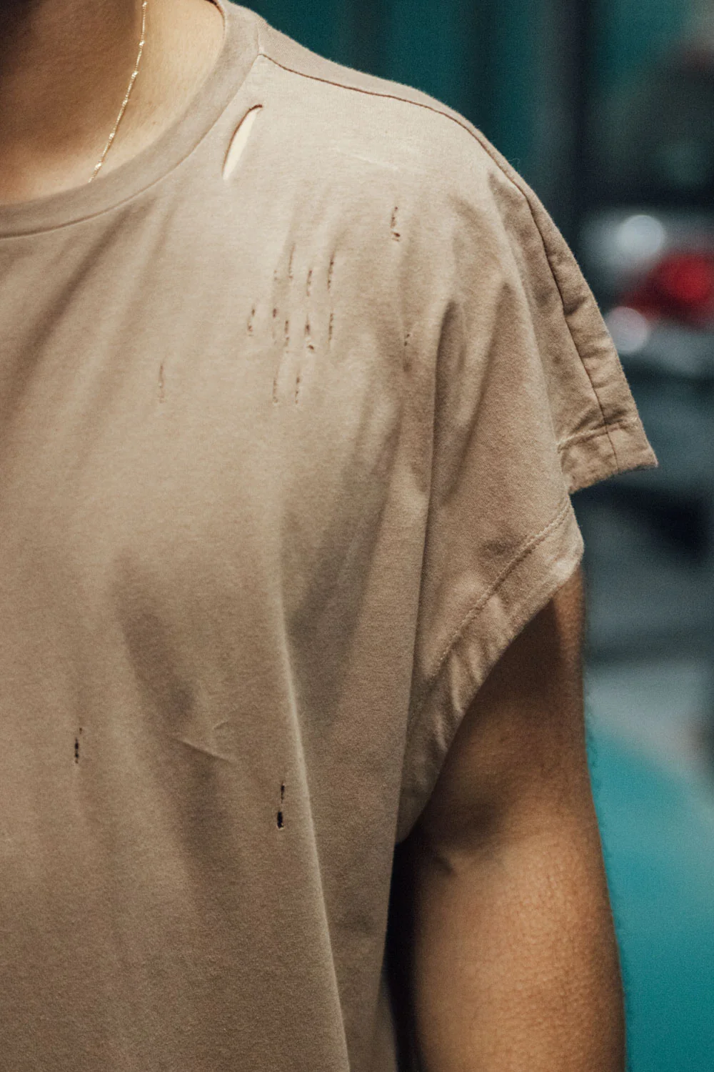 T-shirt muscle destroy beige M2345WTS - Image 3