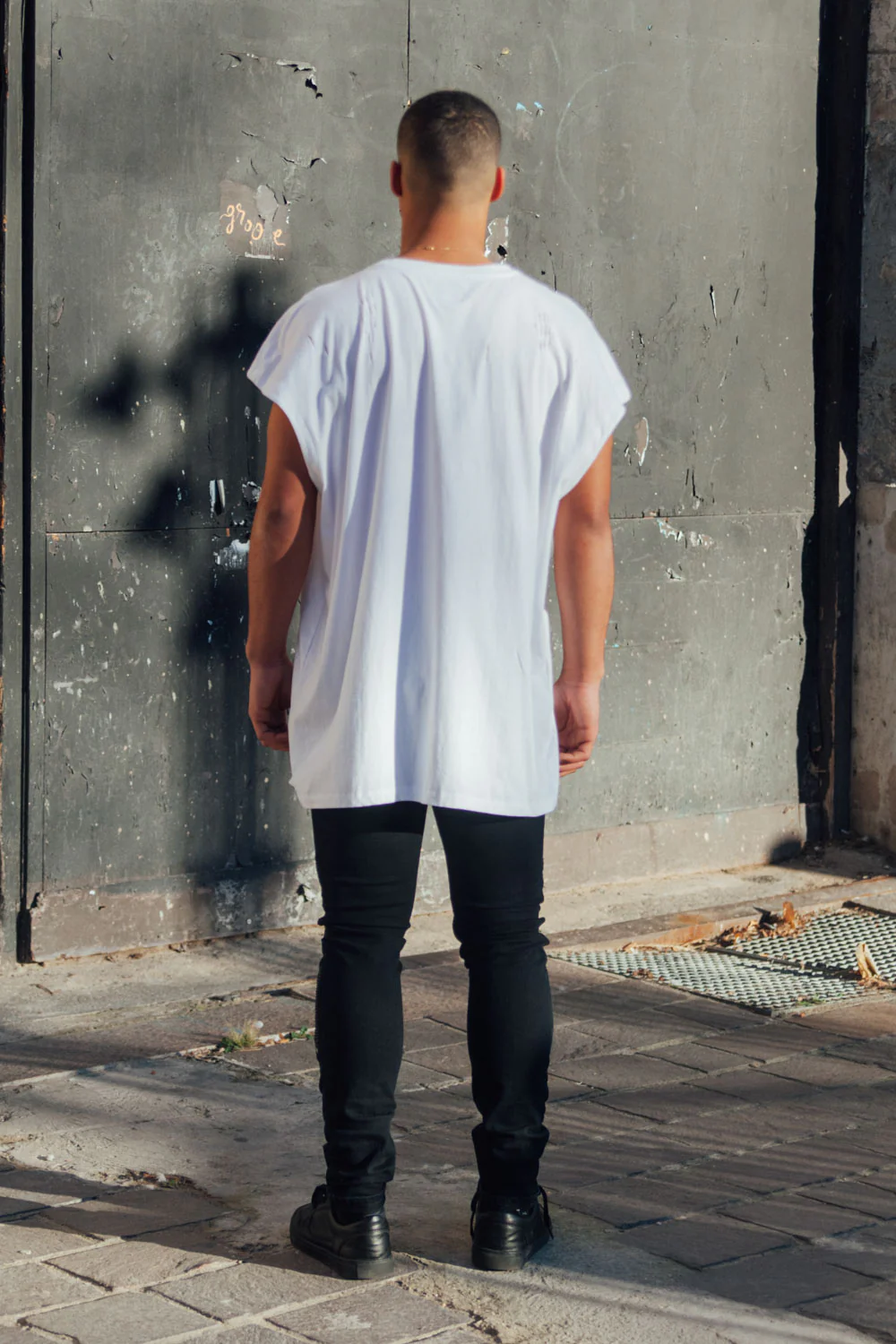 T-shirt muscle destroy blanc M2345WTS - Image 4