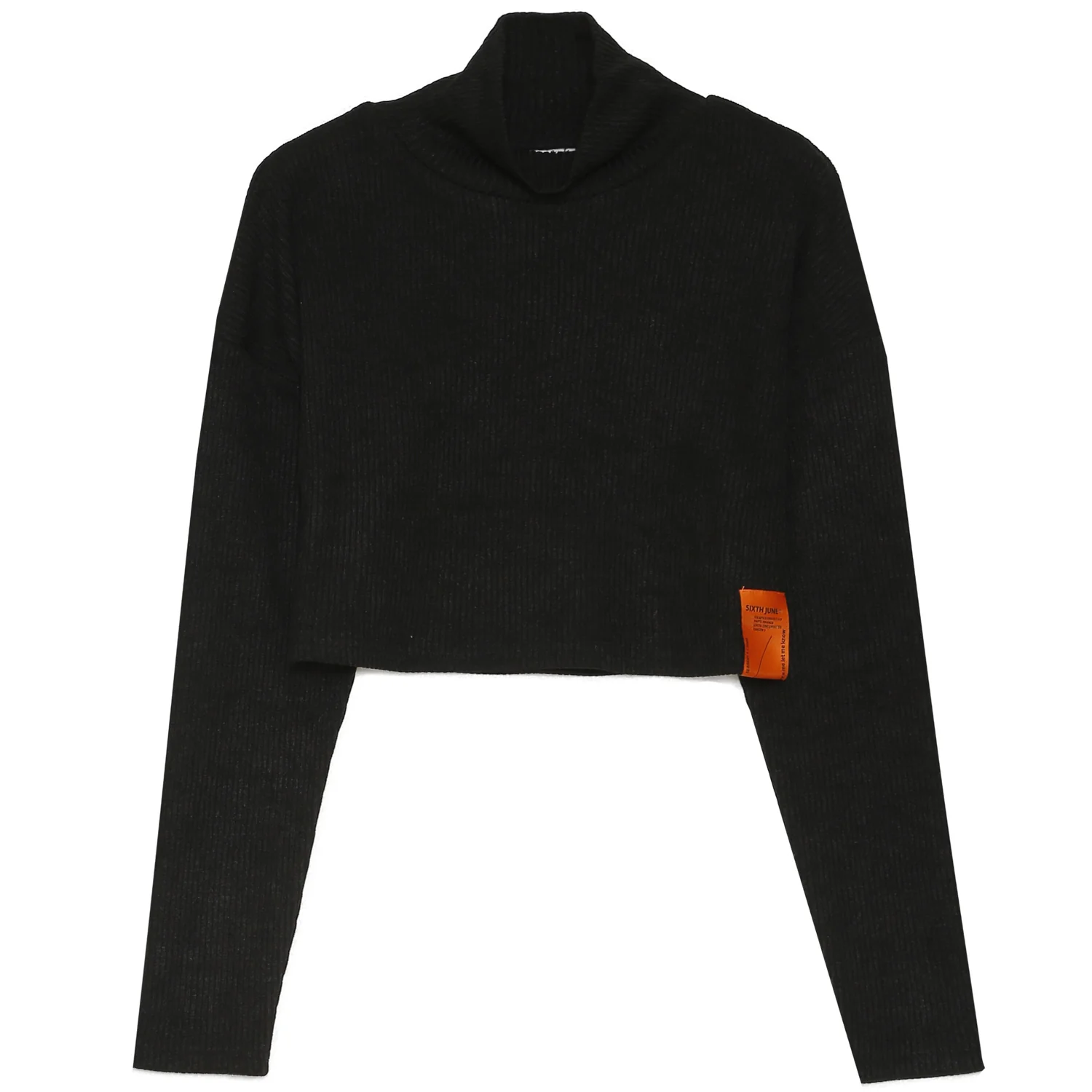 Pull léger court col noir