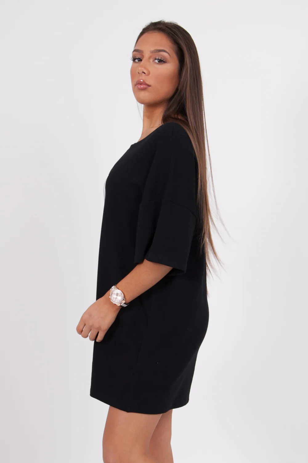 Robe t-shirt oversize imprimé océan noir - Image 2