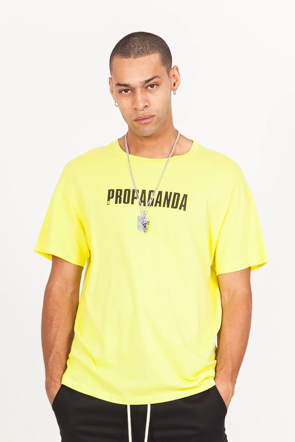 T-Shirt oversize Propaganda néon vert - Image 2