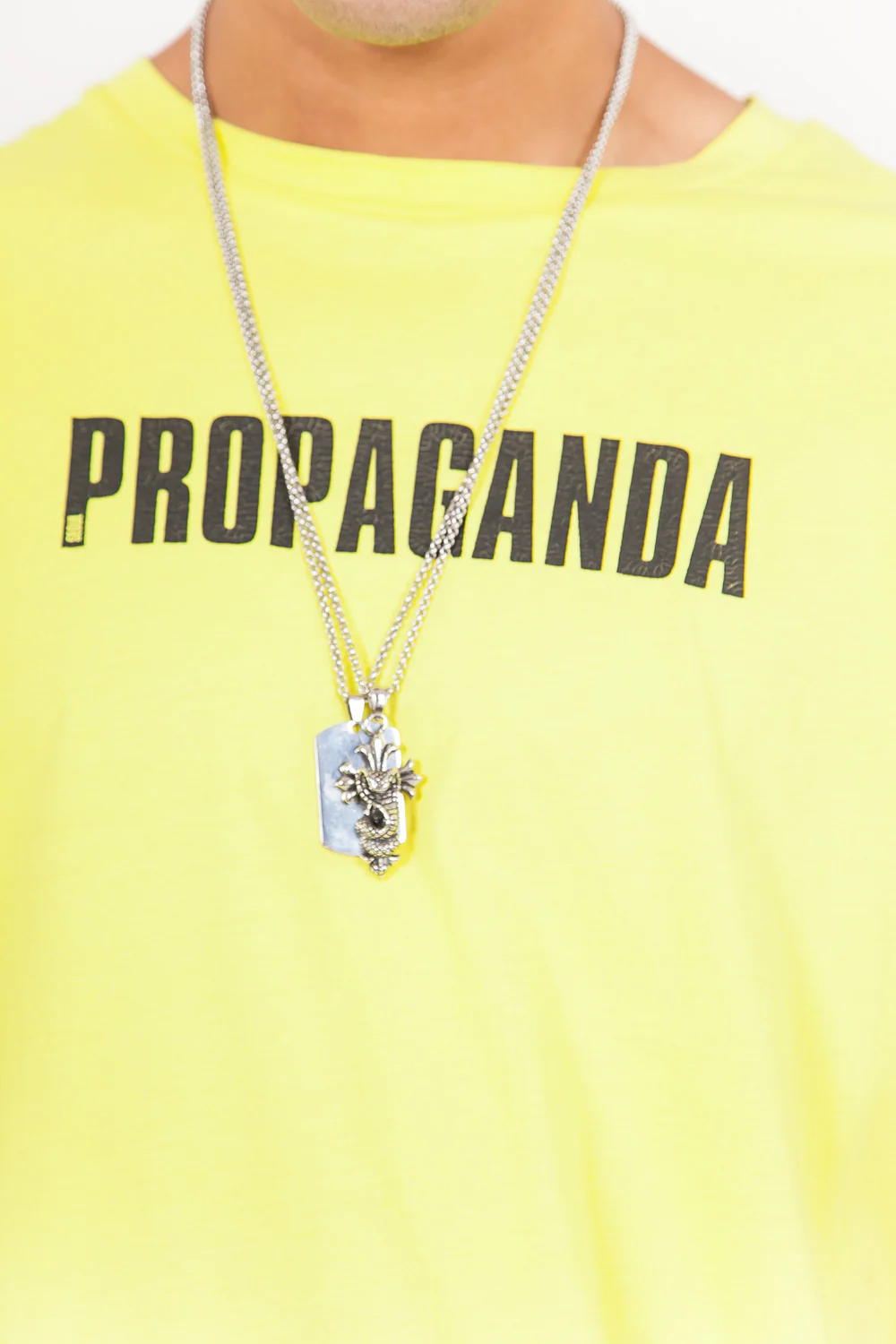 T-Shirt oversize Propaganda néon vert - Image 3