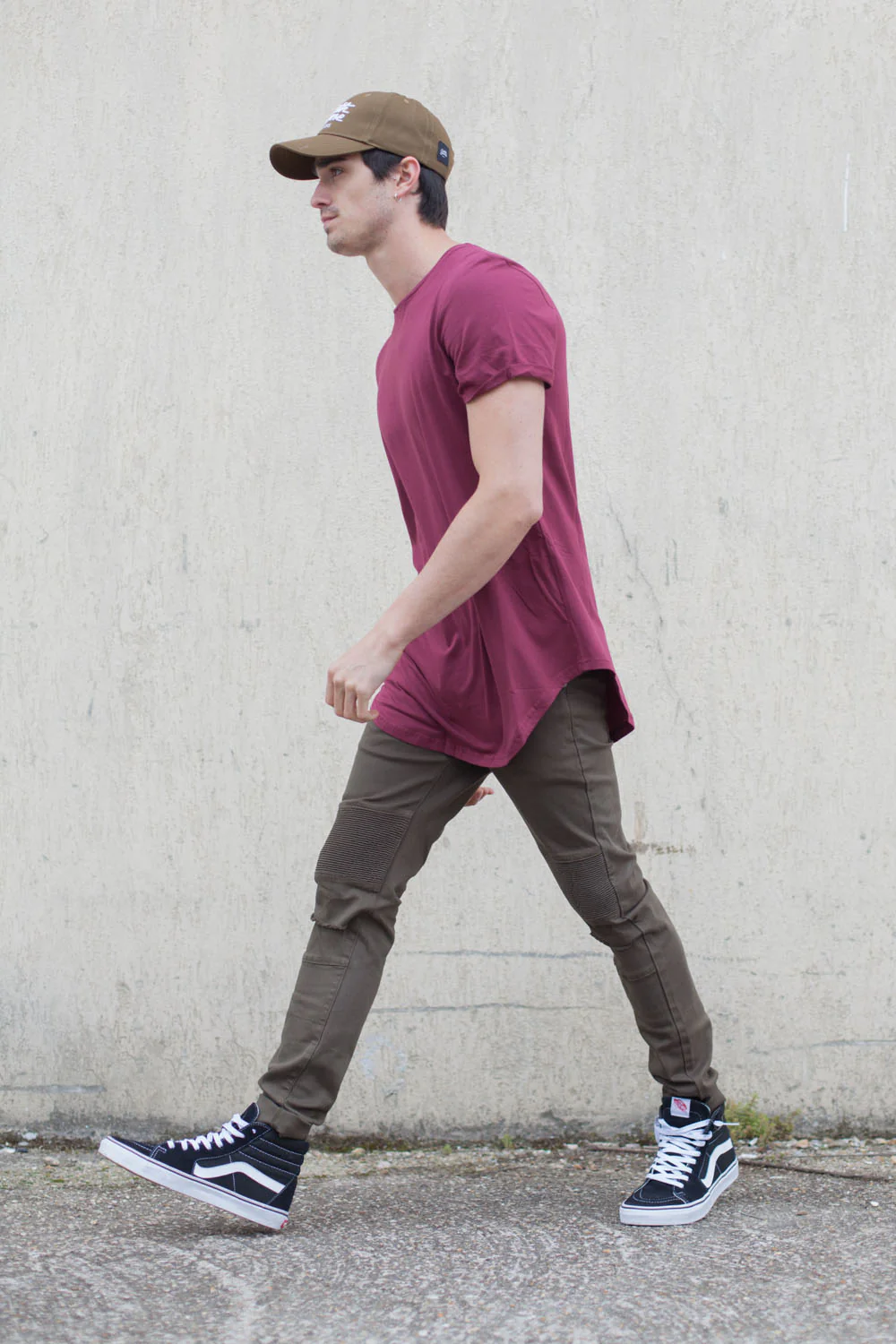 T-shirt oversize zip bordeaux 1146C - Image 5