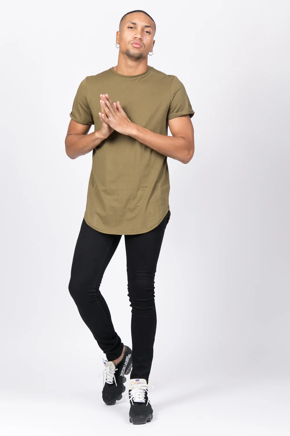 T-shirt oversize zip kaki 1146C - Image 4