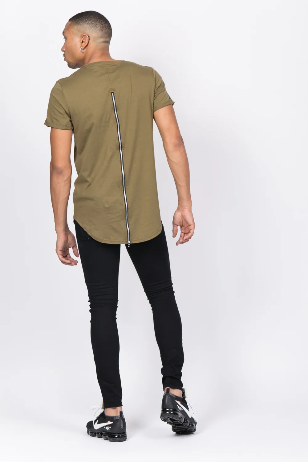T-shirt oversize zip kaki 1146C - Image 5