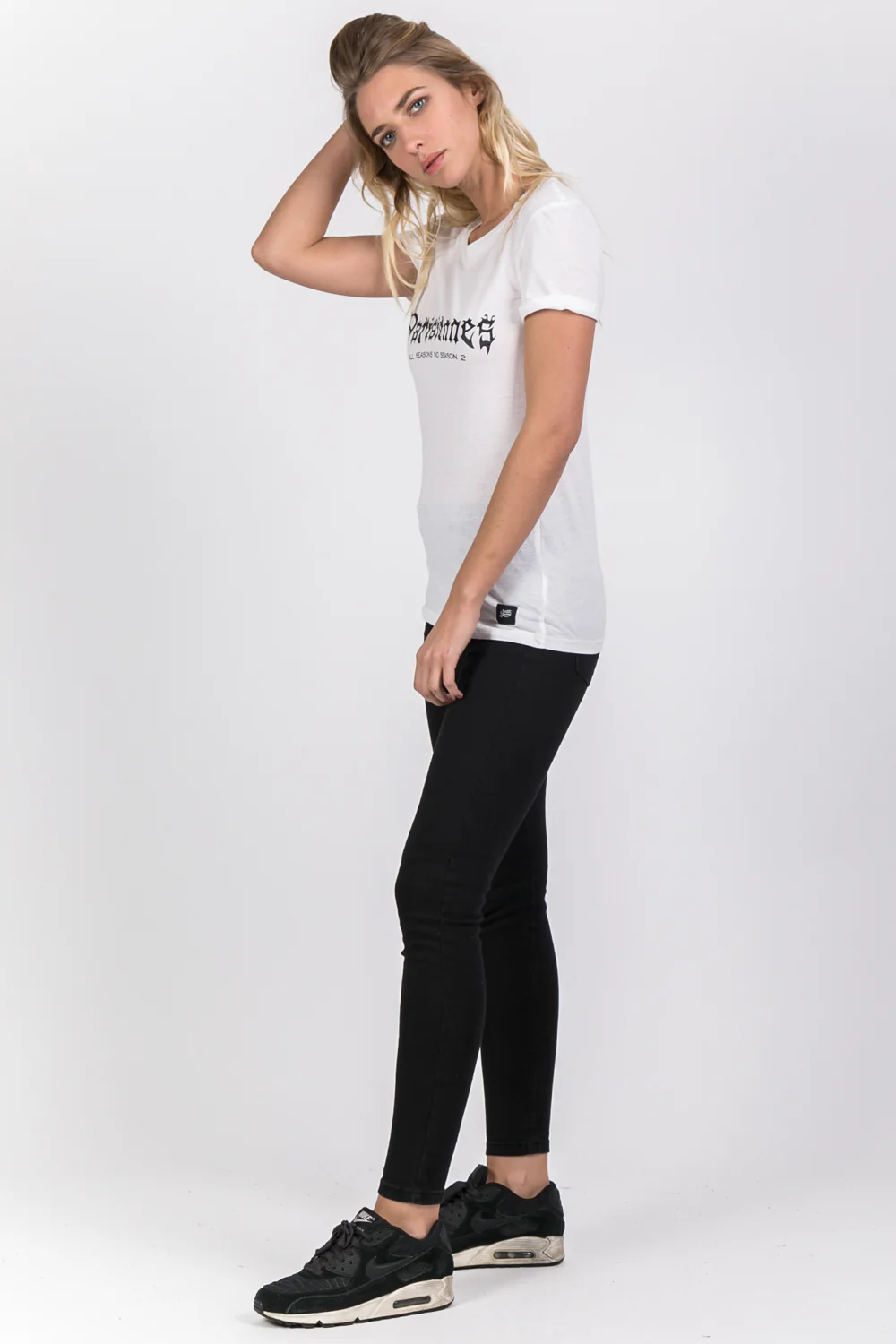T-shirt Parisiennes fire effect font white W2629CTS - Image 4