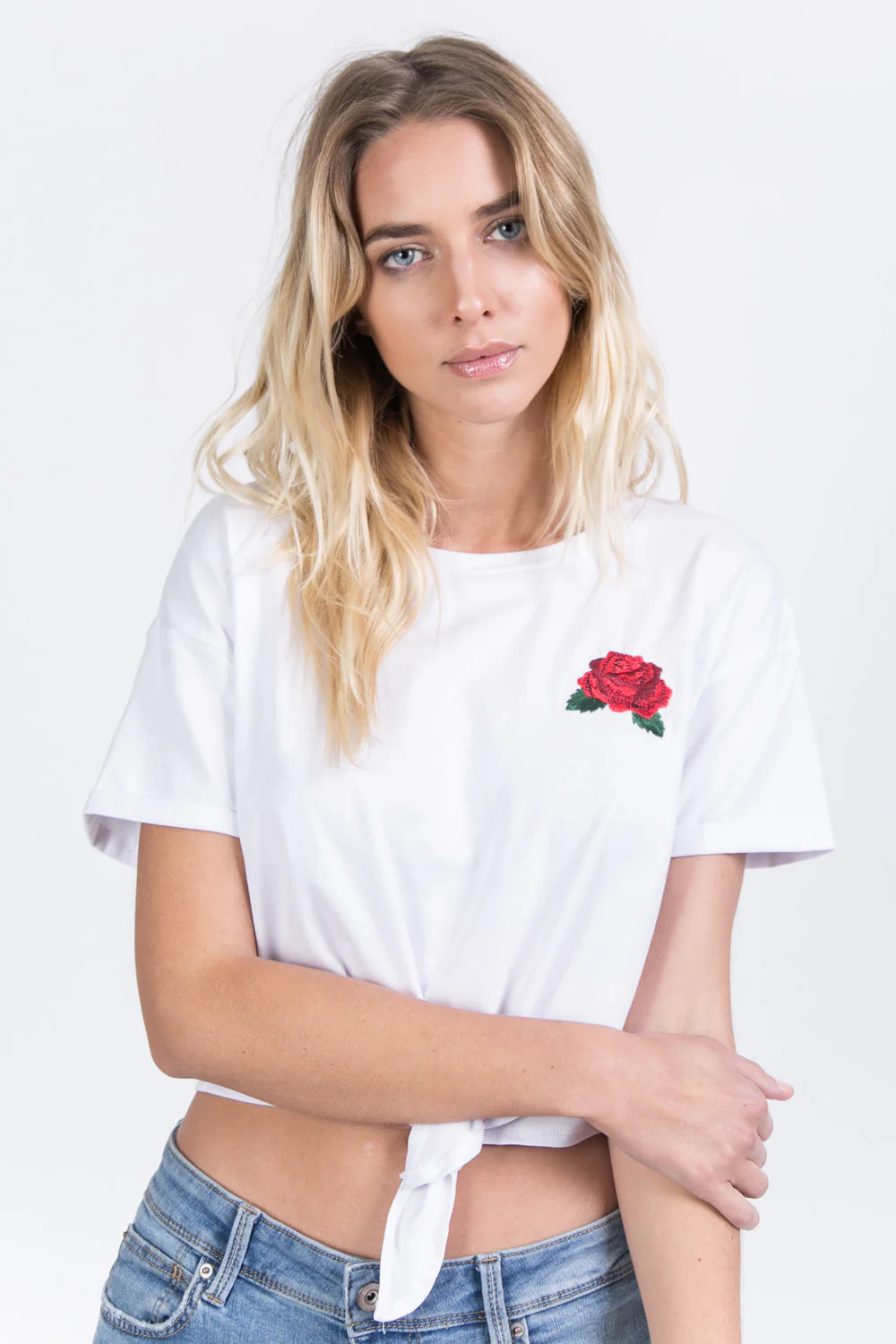 T-shirt patch poitrine à nouer blanc - Image 5