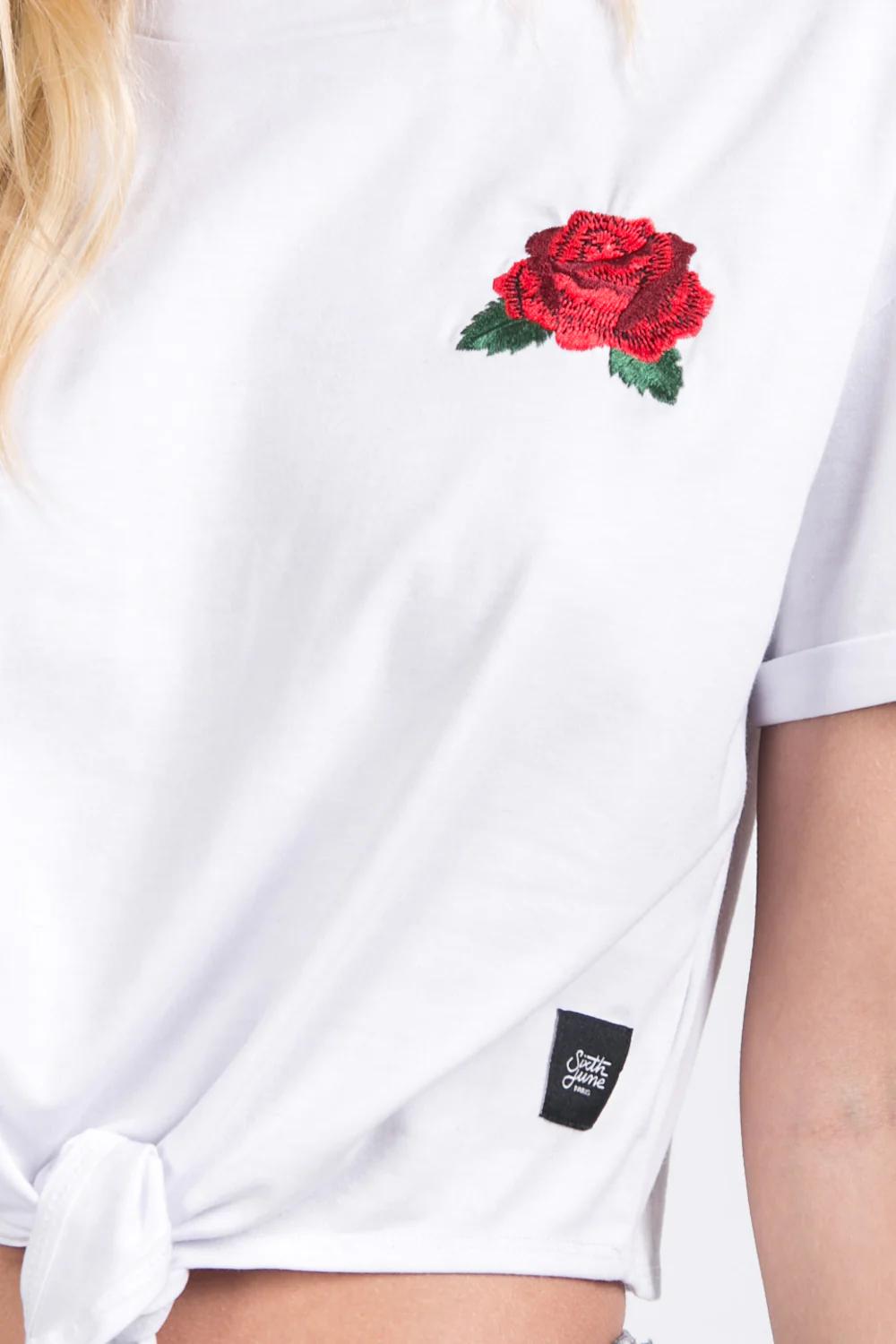 T-shirt patch poitrine à nouer blanc - Image 6