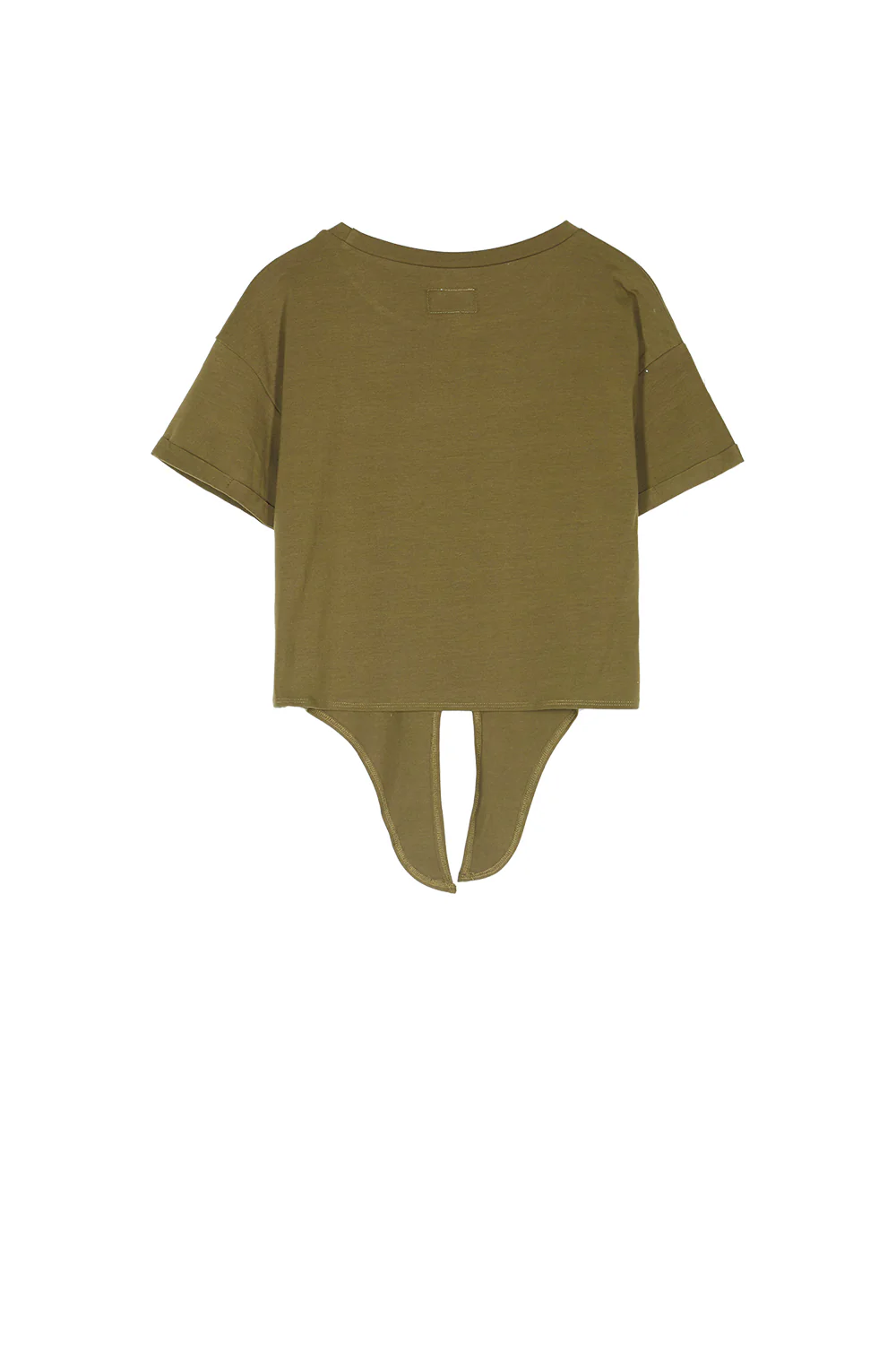 T-shirt patch poitrine à nouer kaki - Image 7