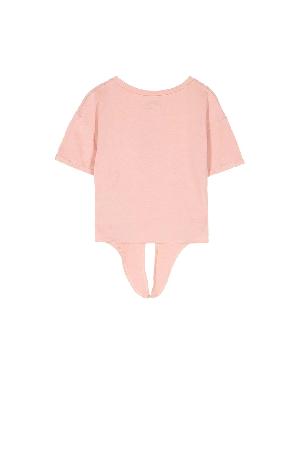 T-shirt patch poitrine à nouer rose - Image 7
