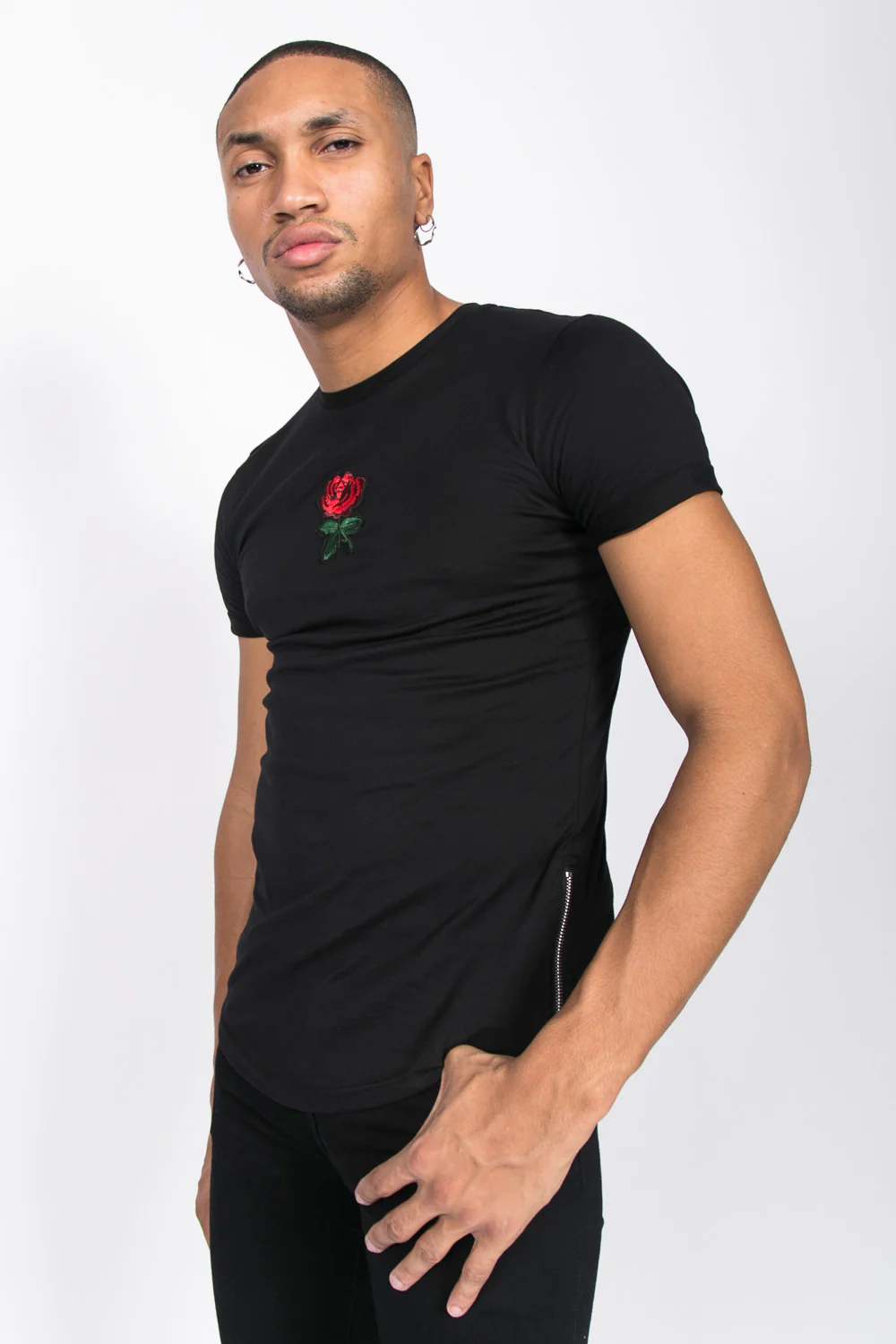 T-shirt patch zips noir - Image 5