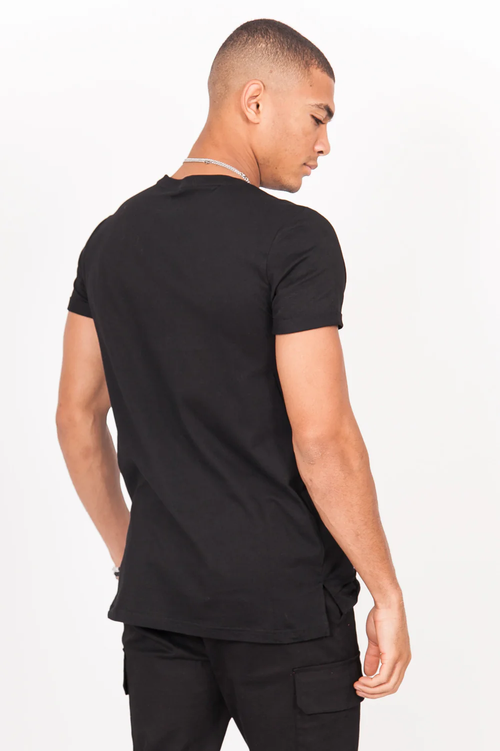 T-shirt poche camouflage noir - Image 3