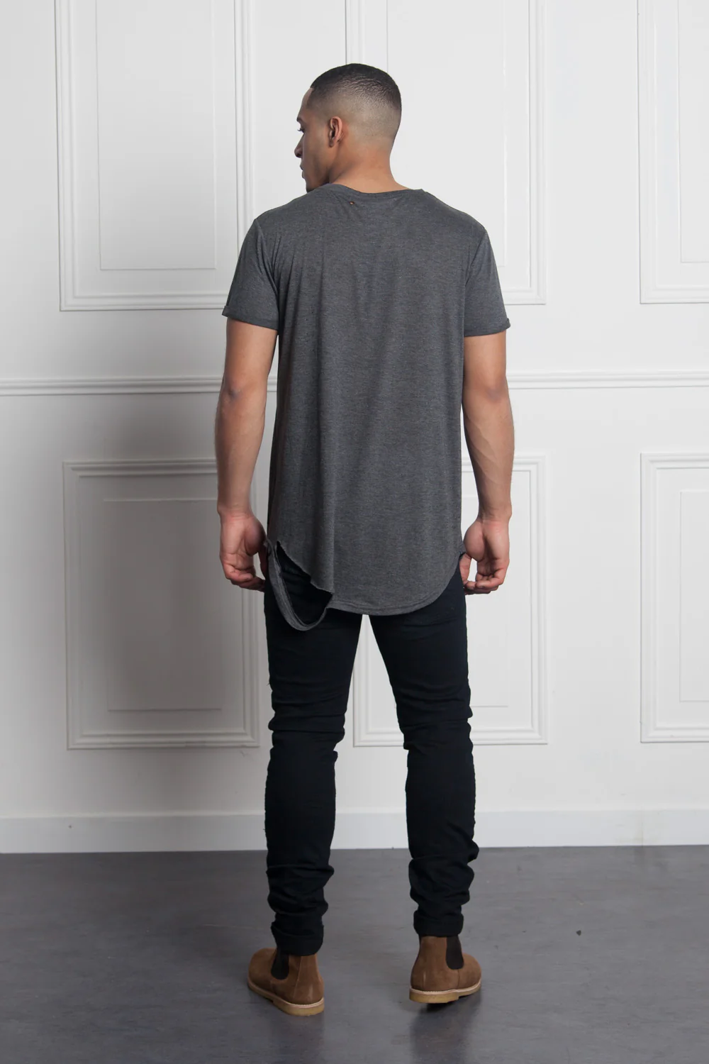 T-shirt chest pocket dark grey M2511VTS - Image 5