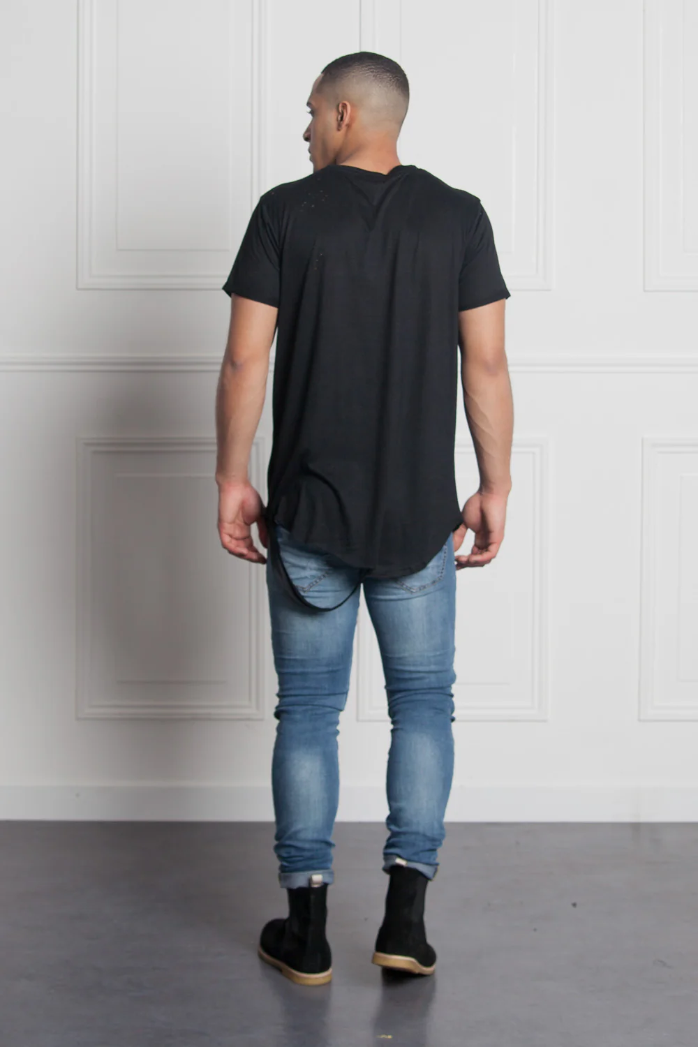 T-shirt chest pocket black M2511VTS - Image 5
