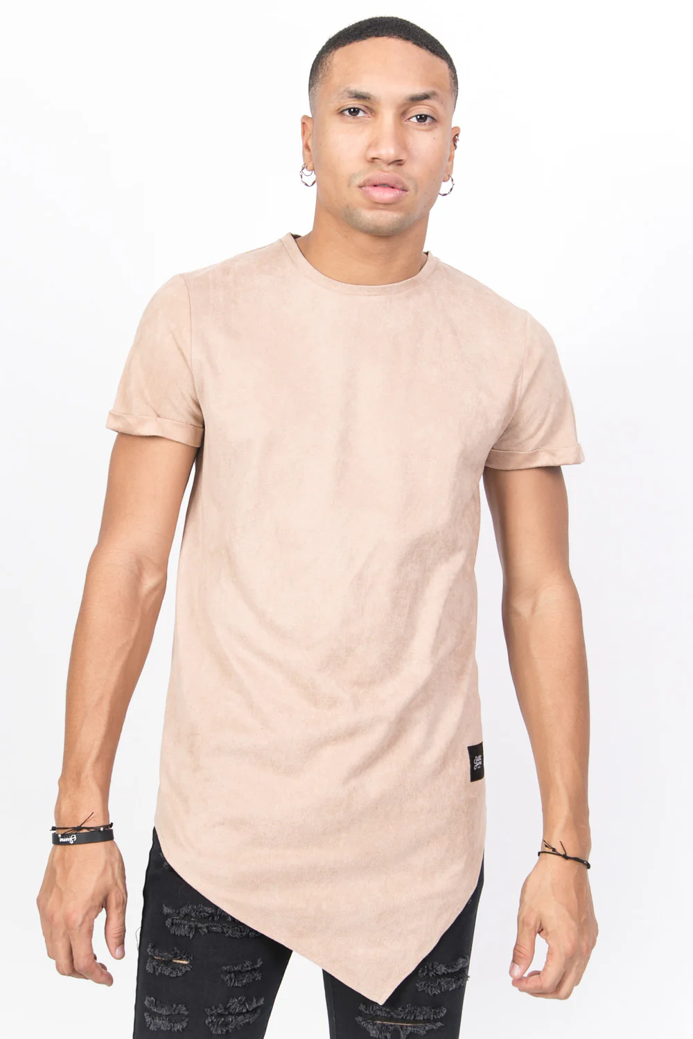 T-shirt pointe suédine beige - Image 5
