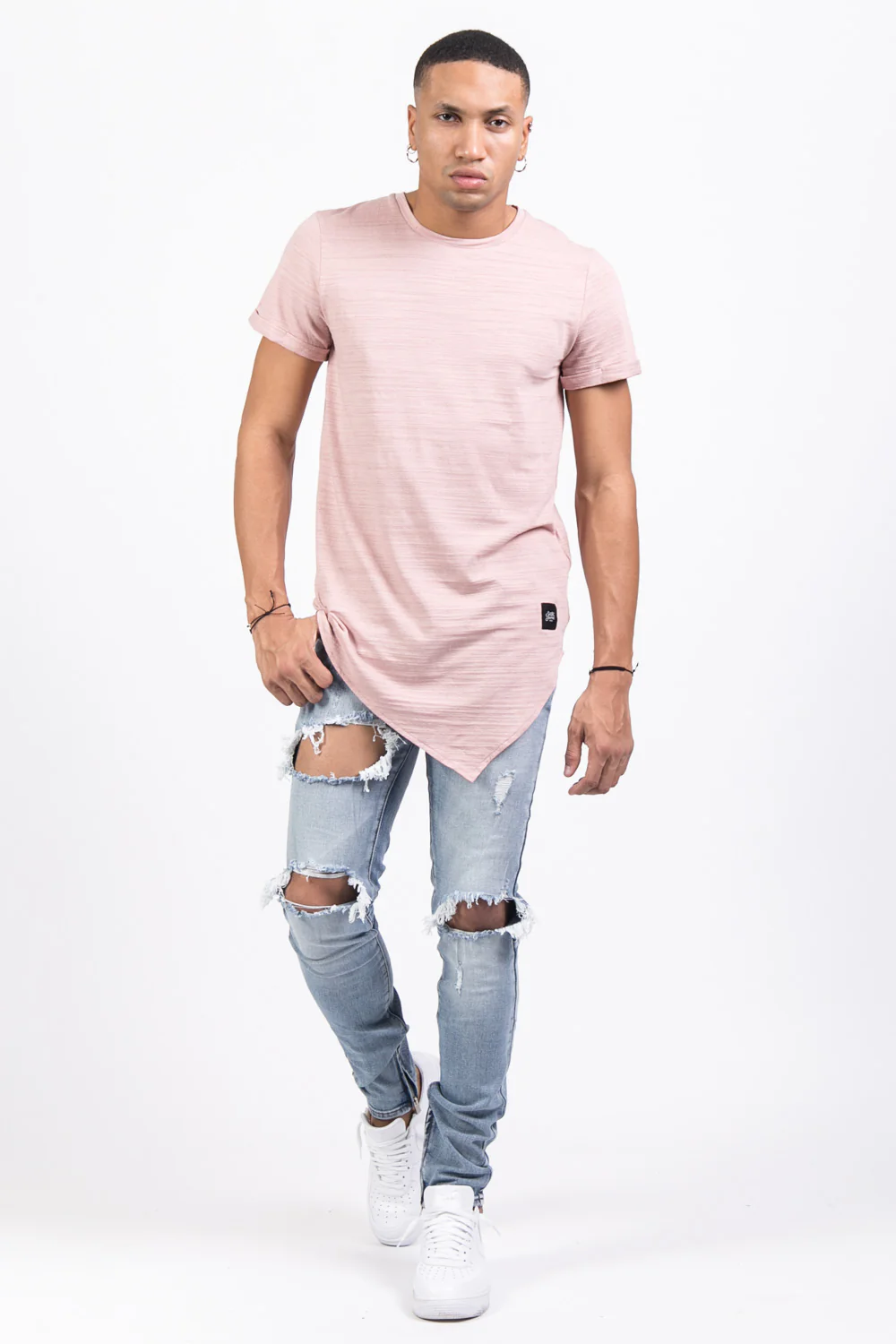 T-shirt pointe texturé rose - Image 2
