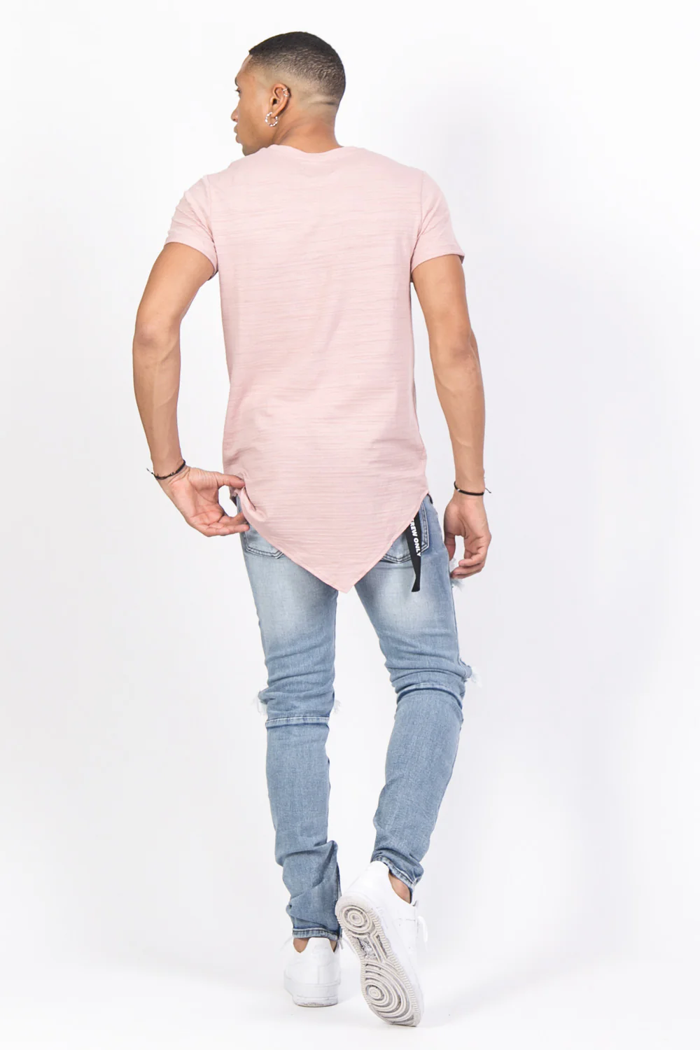 T-shirt pointe texturé rose - Image 3