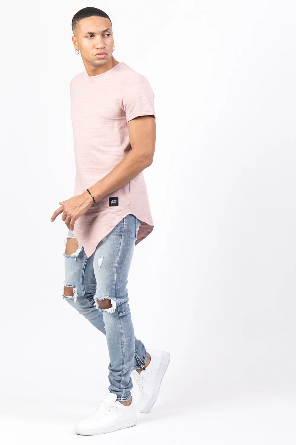 T-shirt pointe texturé rose - Image 4