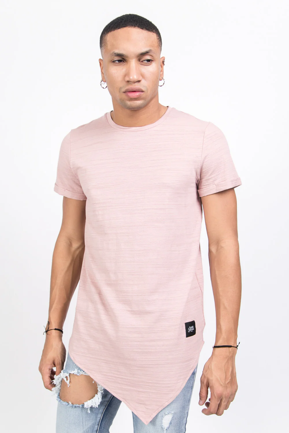 T-shirt pointe texturé rose - Image 5