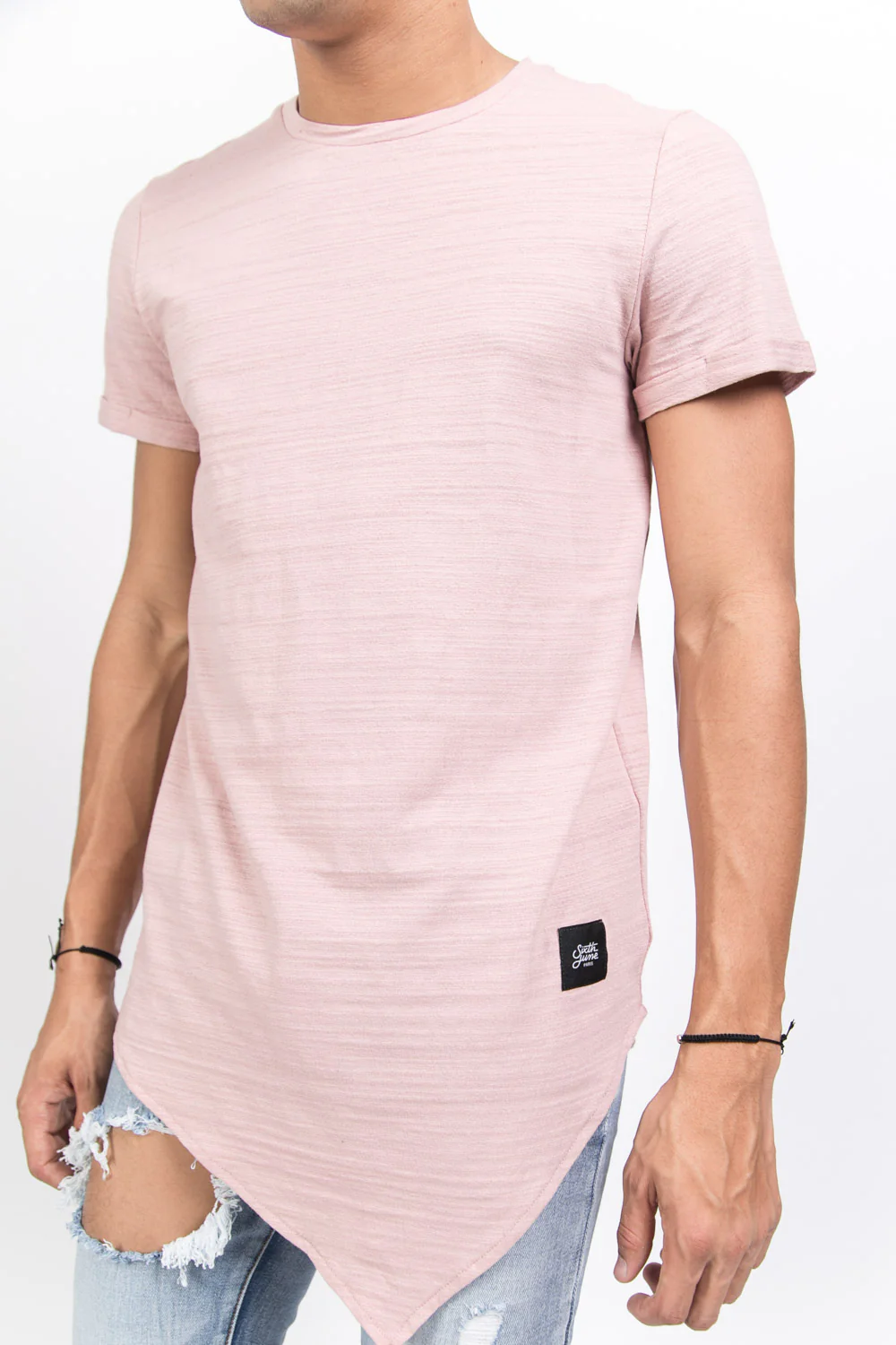 T-shirt pointe texturé rose - Image 6