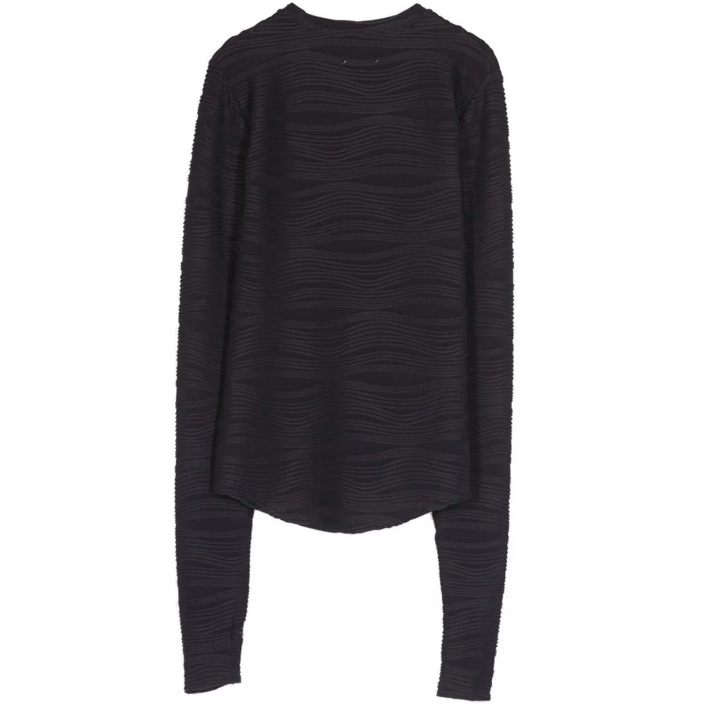 T-shirt relief vagues Noir - Image 8
