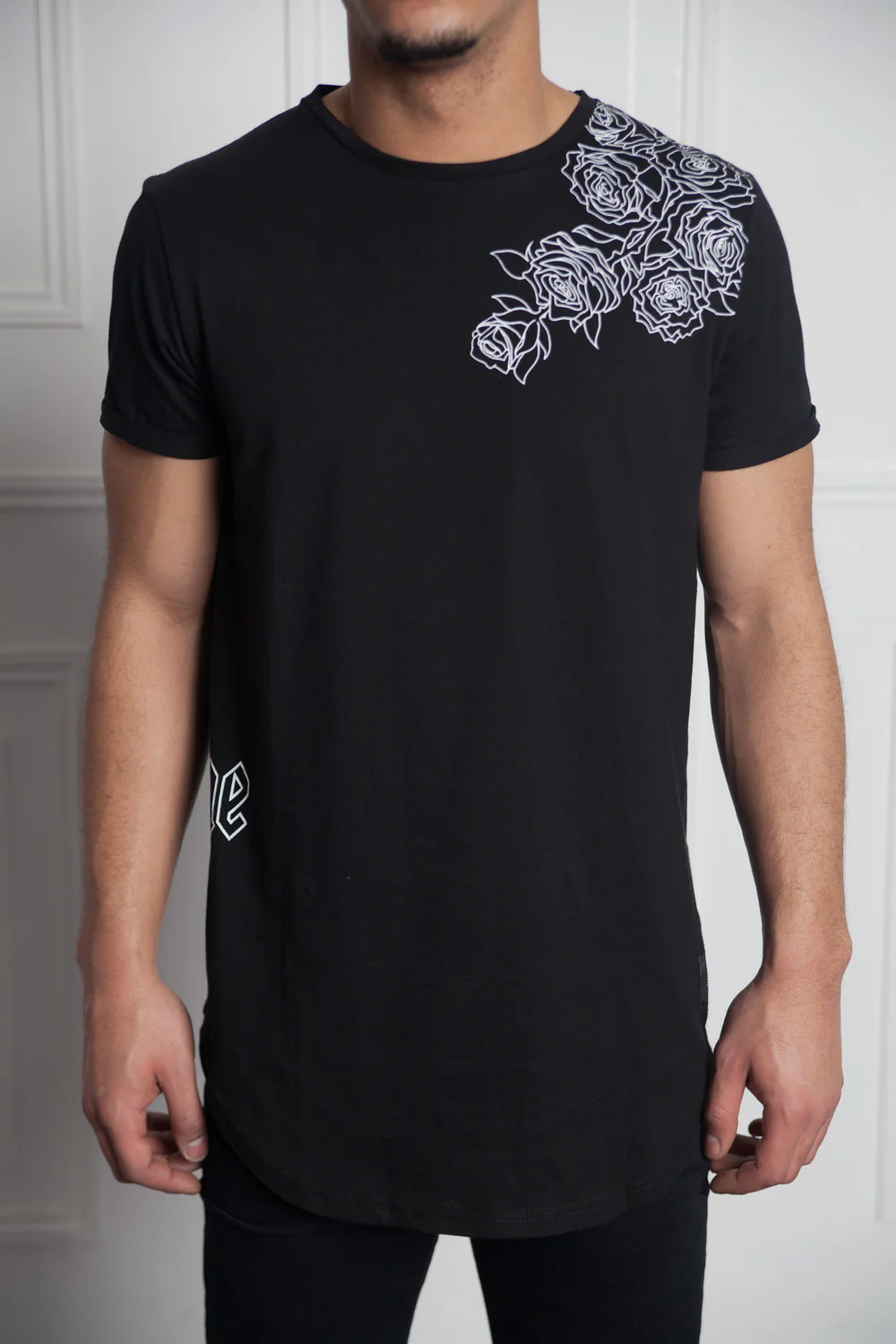 T-shirt rock flock print black M2515VTS - Image 3