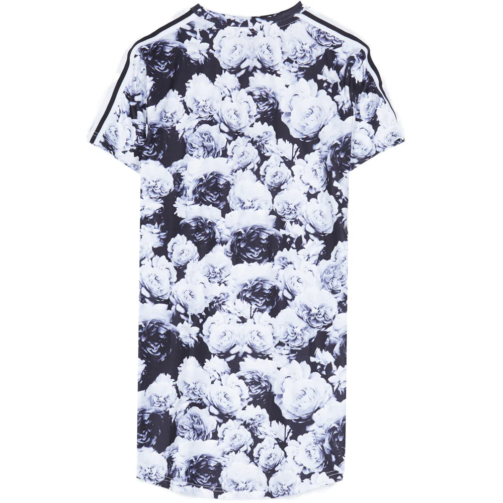 T-shirt roses satin blanc noir - Image 6