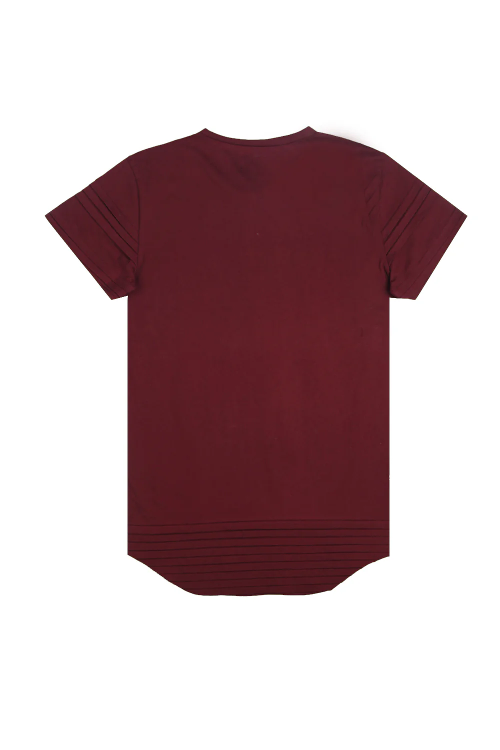T-shirt bandes relief bordeaux 2125C - Image 5
