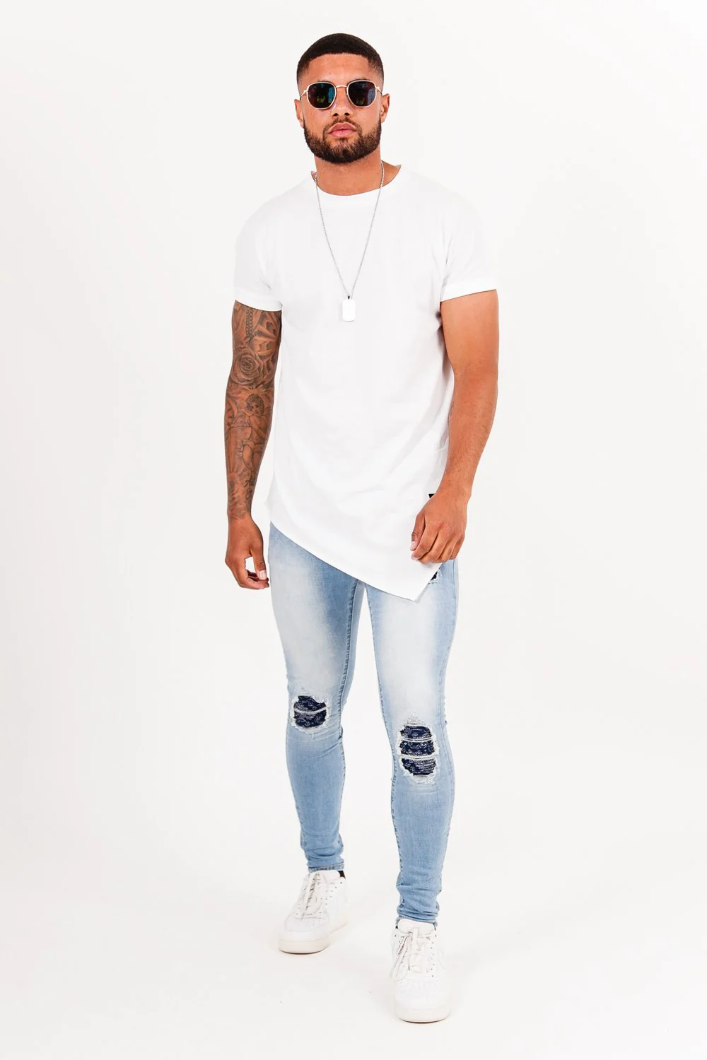 T-shirt large pointe blanc - Image 2