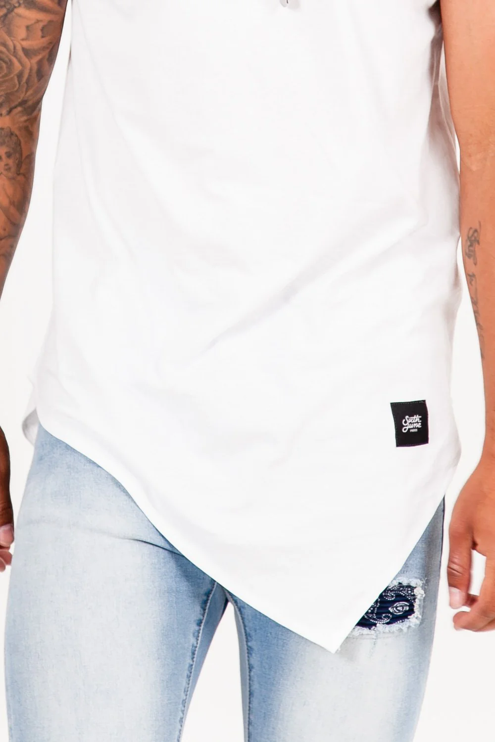 T-shirt large pointe blanc - Image 3