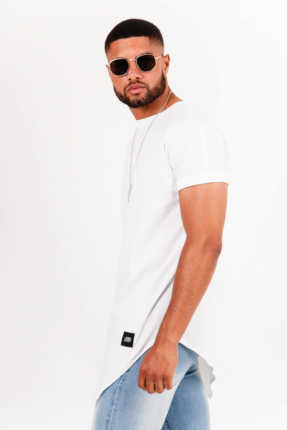 T-shirt large pointe blanc - Image 4