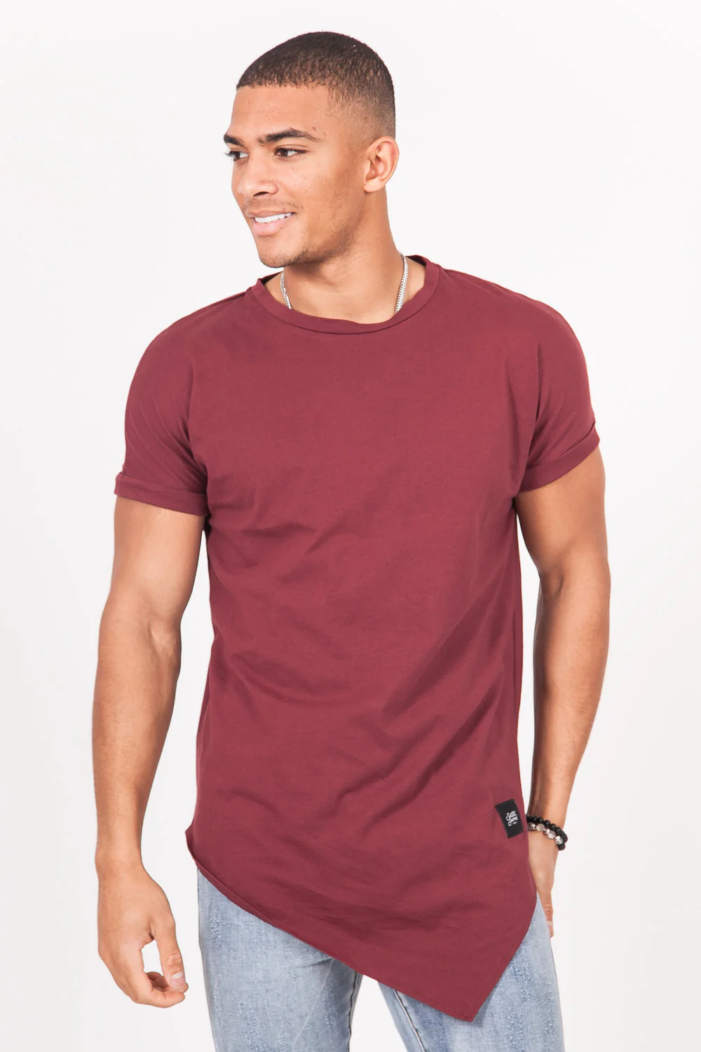 T-shirt large pointe bordeaux - Image 2