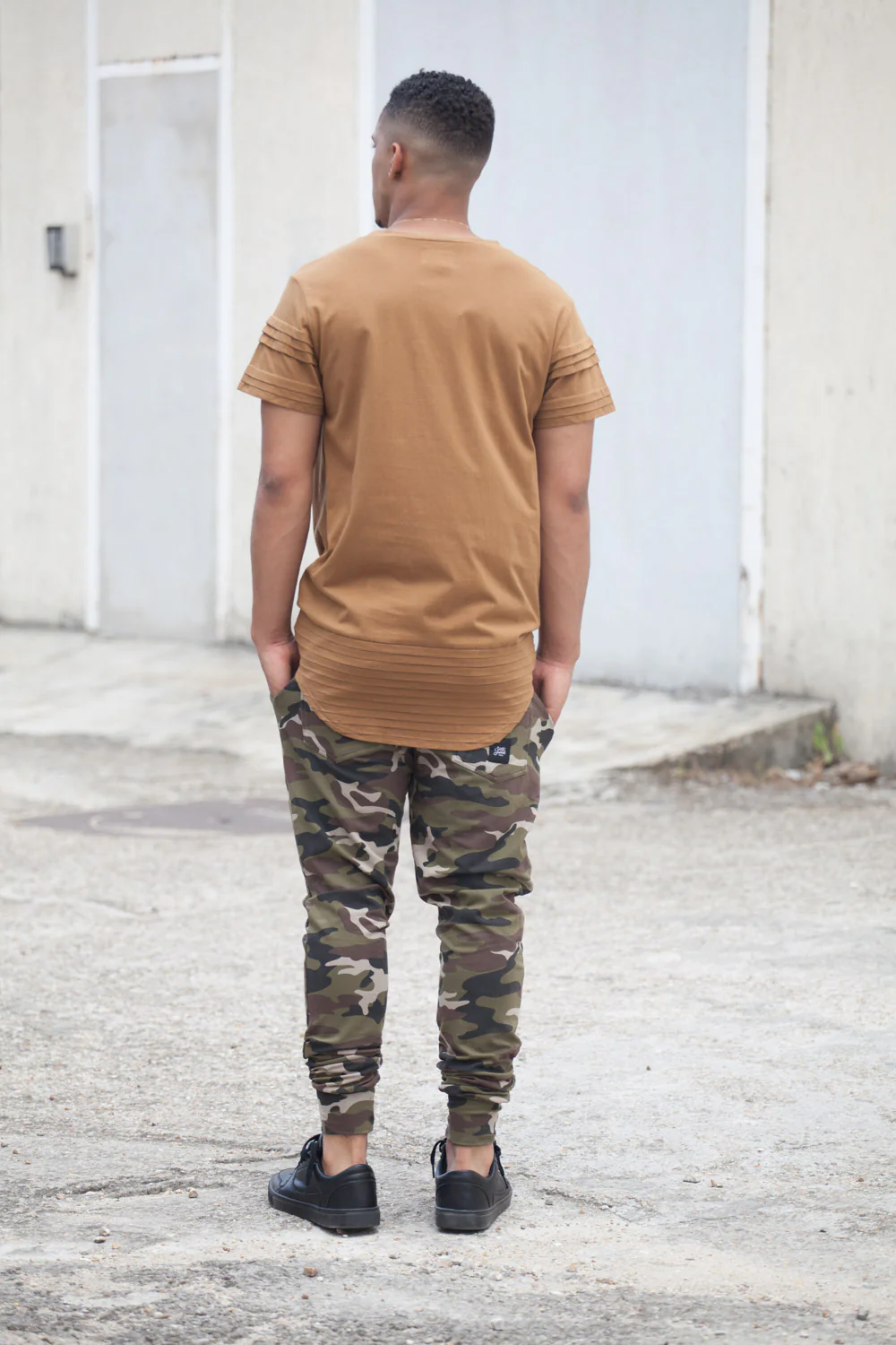 T-shirt bandes relief camel 2125C - Image 3