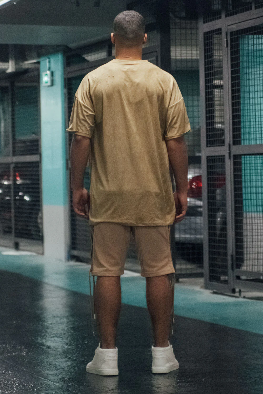 T-shirt suédé destroy beige M2436VTS - Image 4