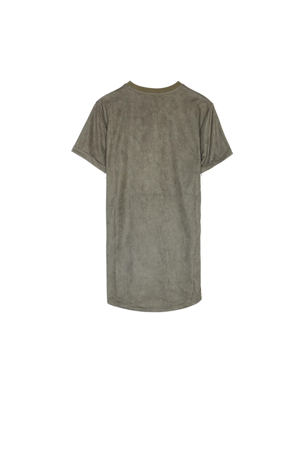 T-shirt suédine moulant kaki - Image 6