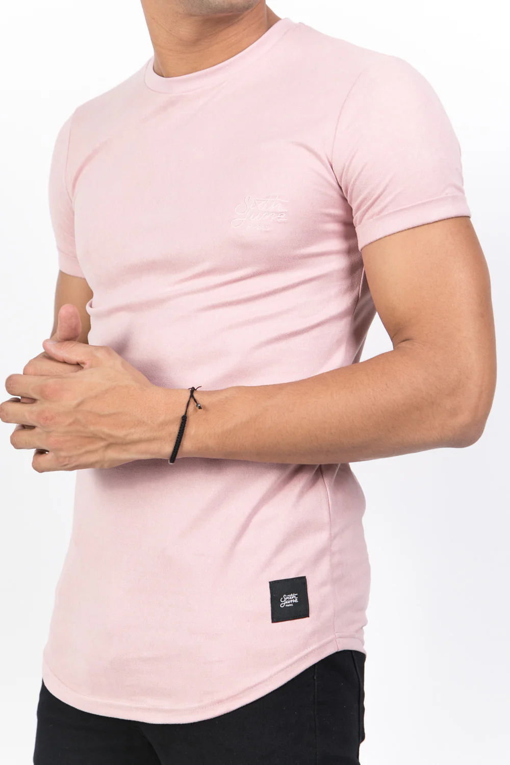T-shirt suédine moulant rose - Image 6
