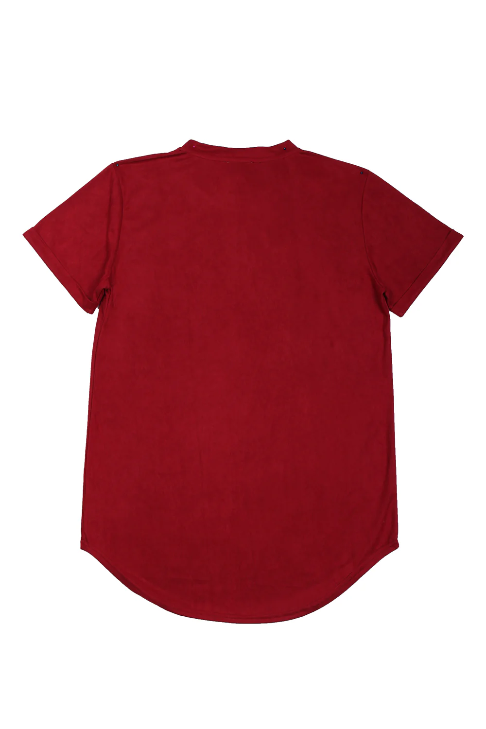 T-shirt suédine oversize bordeaux 1925V - Image 5