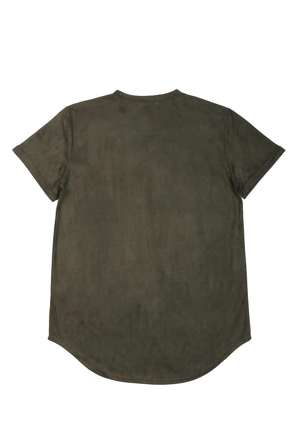 T-shirt suédine oversize kaki 1925V - Image 8